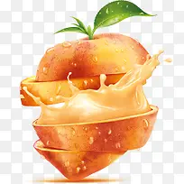 黄桃牛奶素材-空若网 黄桃牛奶素材-空若网