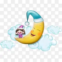 弯月卡通手绘-空若网 弯月卡通手绘-空若网