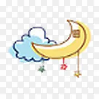 可爱的云和月亮-空若网 可爱的云和月亮-空若网