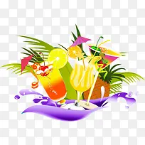 橙汁和杯子-空若网 橙汁和杯子-空若网