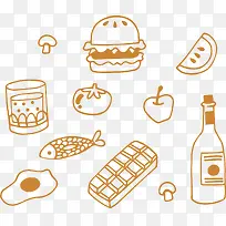 卡通单色食物-空若网 卡通单色食物-空若网