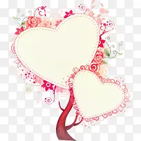 矢量创意爱心树-空若网 矢量创意爱心树-空若网