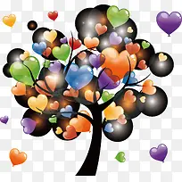 爱心树矢量素材-空若网 爱心树矢量素材-空若网