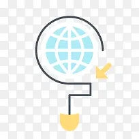 矢量地球互联网素材-空若网 矢量地球互联网素材-空若网