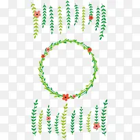 绿色树枝装饰框-空若网 绿色树枝装饰框-空若网