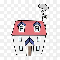 手绘房子矢量图-空若网 手绘房子矢量图-空若网