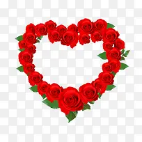 爱心玫瑰花环-空若网 爱心玫瑰花环-空若网