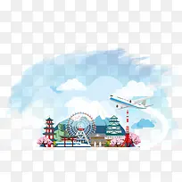 城市水彩画-空若网 城市水彩画-空若网