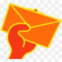 橙色手拿信封-空若网 橙色手拿信封-空若网