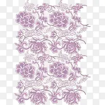 淡紫色中国风花纹矢量-空若网 淡紫色中国风花纹矢量-空若网