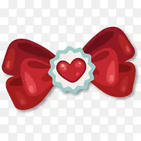 情人节红色爱心蝴蝶结-空若网 情人节红色爱心蝴蝶结-空若网