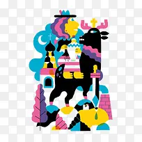 扁平化插画-空若网 扁平化插画-空若网