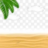 矢量沙滩白云-空若网 矢量沙滩白云-空若网