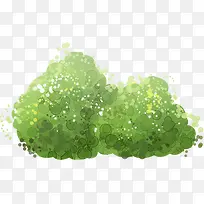 手绘绿色植物创意壁画-空若网 手绘绿色植物创意壁画-空若网