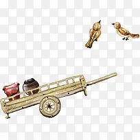 卡通手绘推车-空若网 卡通手绘推车-空若网