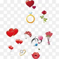 情人节素材png矢量素材-空若网 情人节素材png矢量素材-空若网
