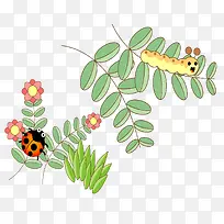 卡通树叶昆虫-空若网 卡通树叶昆虫-空若网