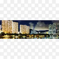 奢华都市夜景灯光海报背景-空若网 奢华都市夜景灯光海报背景-空若网