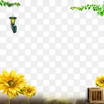 清新向日葵背景-空若网 清新向日葵背景-空若网