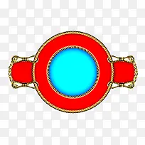 古典红底宝石金属边框-空若网 古典红底宝石金属边框-空若网