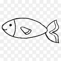 手绘线条鱼-空若网 手绘线条鱼-空若网