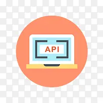 橙色电脑API商务商业LOGO-空若网 橙色电脑API商务商业LOGO-空若网