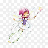 手绘飞舞的小精灵-空若网 手绘飞舞的小精灵-空若网