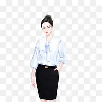 白色衬衫干练女子-空若网 白色衬衫干练女子-空若网