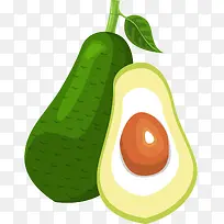 卡通手绘水果装饰海报设计牛油果-空若网 卡通手绘水果装饰海报设计牛油果-空若网