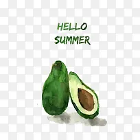 手绘牛油果-空若网 手绘牛油果-空若网