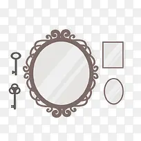 矢量复古镜子-空若网 矢量复古镜子-空若网