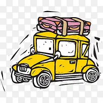 手绘卡通汽车旅行png素材-空若网 手绘卡通汽车旅行png素材-空若网