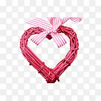 创意粉色竹编爱心-空若网 创意粉色竹编爱心-空若网