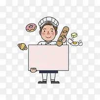 拿便利贴的厨师-空若网 拿便利贴的厨师-空若网