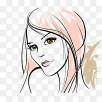 手绘水彩美女-空若网 手绘水彩美女-空若网