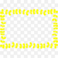 黄色卡通叶片边框-空若网 黄色卡通叶片边框-空若网