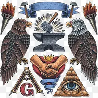 矢量纹身图案动物素材-空若网 矢量纹身图案动物素材-空若网