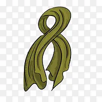 矢量女士墨绿色丝巾围巾素材-空若网 矢量女士墨绿色丝巾围巾素材-空若网