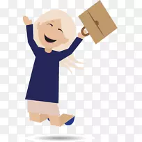 插画-跳起来-空若网 插画-跳起来-空若网