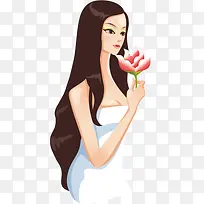 手绘卡通美女-空若网 手绘卡通美女-空若网