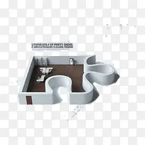 立体房间三维素材图片-空若网 立体房间三维素材图片-空若网