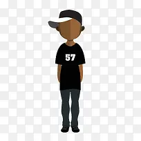 棒球帽人物扁平化免抠素材-空若网 棒球帽人物扁平化免抠素材-空若网