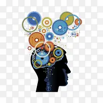 矢量创意大脑齿轮-空若网 矢量创意大脑齿轮-空若网
