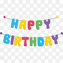 矢量生日字体拉旗-空若网 矢量生日字体拉旗-空若网