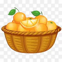 手绘一筐橙子-空若网 手绘一筐橙子-空若网