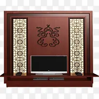 高清创意复古花纹电视墙电视机-空若网 高清创意复古花纹电视墙电视机-空若网