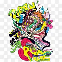 卡通彩色涂鸦-空若网 卡通彩色涂鸦-空若网