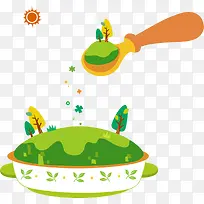 婴儿勺子插画-空若网 婴儿勺子插画-空若网