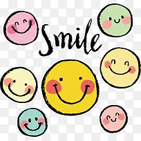 矢量图各种颜色笑脸-空若网 矢量图各种颜色笑脸-空若网