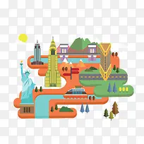 自由女神扁平图-空若网 自由女神扁平图-空若网